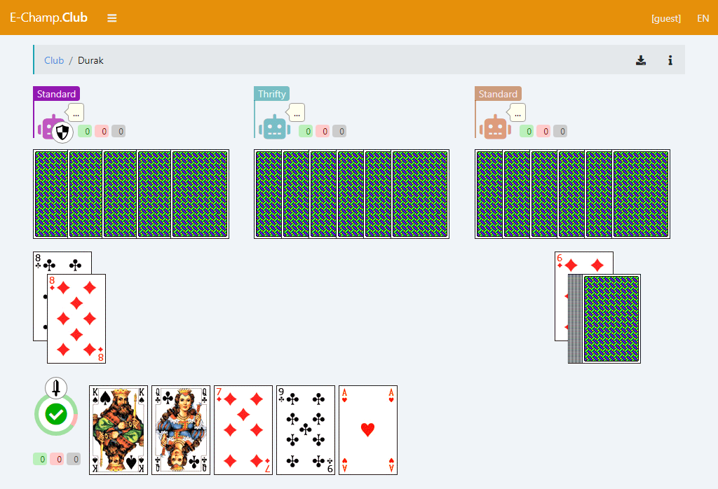 E-Champ card game Durak